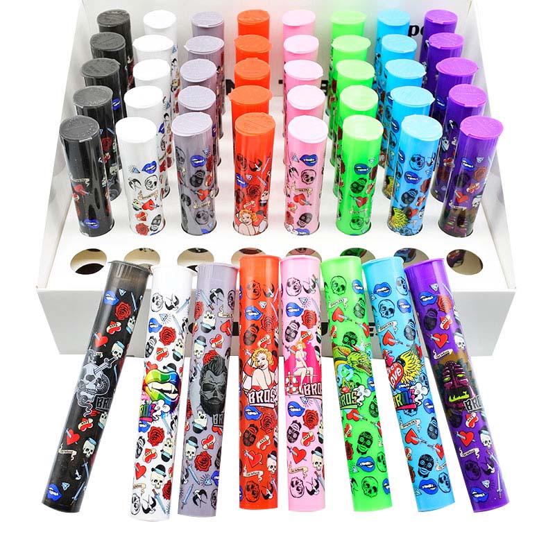 115mm Label Kustom Prerolled Cone Blunt Holder Plastik Pop Top Pre-Roll Tube